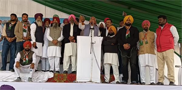 strong rally of punjab congress under save mnrega sangram