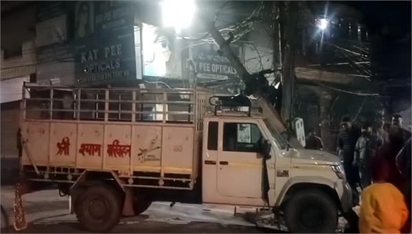 jalandhar  vehicle hits motorcycle  catches fire