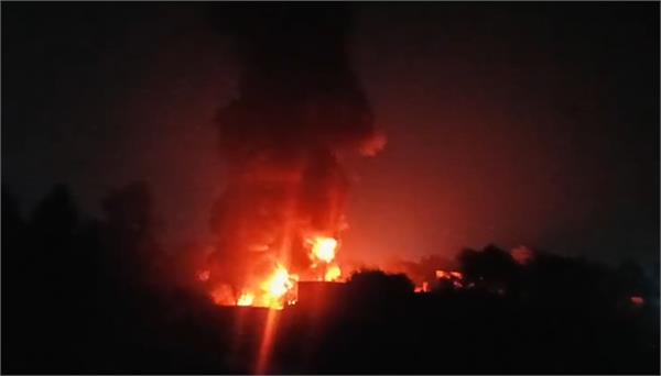 massive fire breaks out in rosin factory