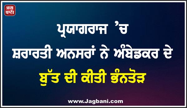 miscreants vandalize ambedkar  s statue in prayagraj