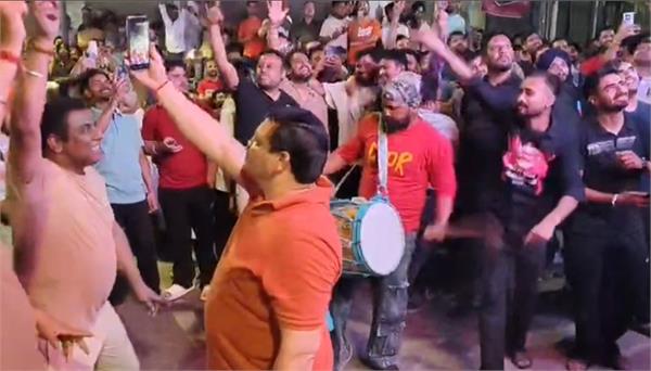 cricket lovers in fatehgarh sahib district celebrated the victory