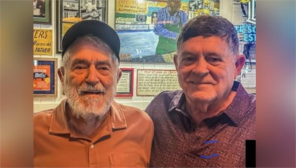 80 year old son brings 99 year old father to restaurant