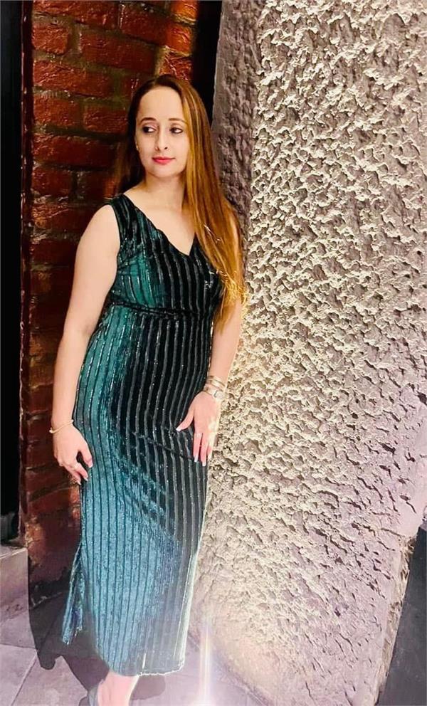 young women  modern look  sequin work dress