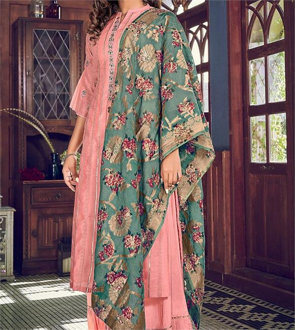 young women  printed dupatta suits  indian attire