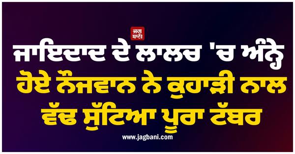 property dispute  youth  family axe attack  police