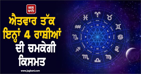 the fortune of these 4 zodiac signs will shine till sunday