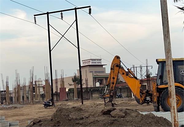 colonizers started construction under 66 kv lines by ignoring rules