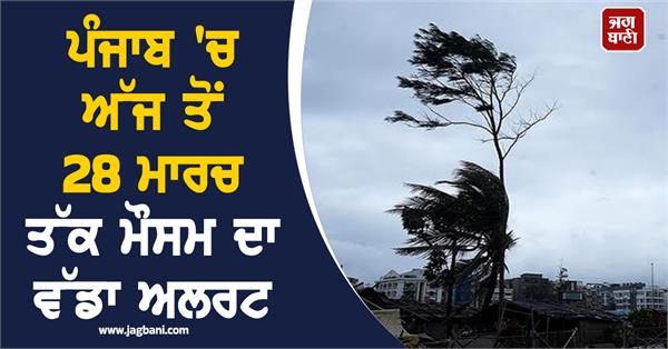 major weather alert in punjab from today to march 28