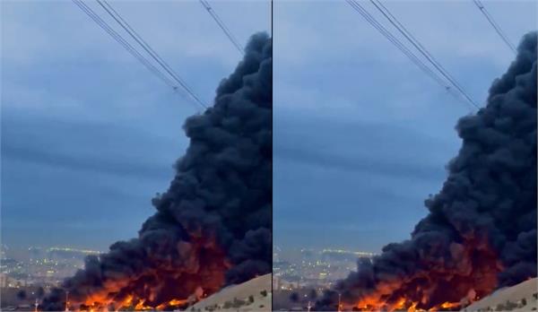 massive destruction at tehran s shahran oil depot