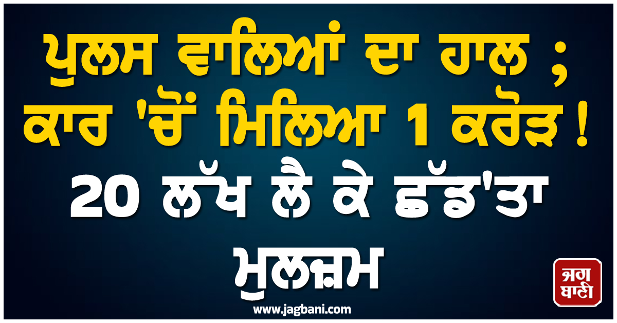 ਕਾਰ ’ਚੋਂ ਮਿਲੇ ਇਕ ਕਰੋੜ ਰੁਪਏ, 20 ਲੱਖ ਰੁਪਏ ਲੈ ਕੇ ਛੱਡਣ ਵਾਲੇ 4 ਪੁਲਸ ਮੁਲਾਜ਼ਮ ਮੁਅੱਤਲ