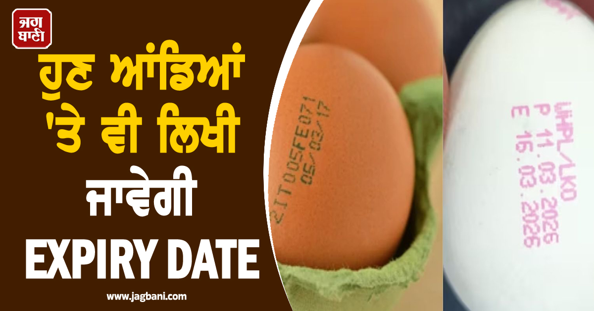 ਹੁਣ ਆਂਡਿਆਂ ''ਤੇ ਵੀ ਲਿਖੀ ਜਾਵੇਗੀ EXPIRY DATE, ਨਹੀਂ ਤਾਂ ਦੁਕਾਨਦਾਰ ''ਤੇ ਹੋਵੇਗਾ ਪਰਚਾ ਦਰਜ