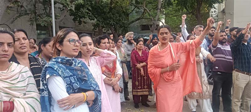 ਪੰਜਾਬ ਸਰਕਾਰ ਖ਼ਿਲਾਫ਼ ਕਰਮਚਾਰੀਆਂ ਦਾ ਪ੍ਰਦਰਸ਼ਨ, ਸਰਕਾਰੀ ਵਿਭਾਗਾਂ ਦਾ ਕੰਮਕਾਜ ਰਿਹਾ ਠੱਪ