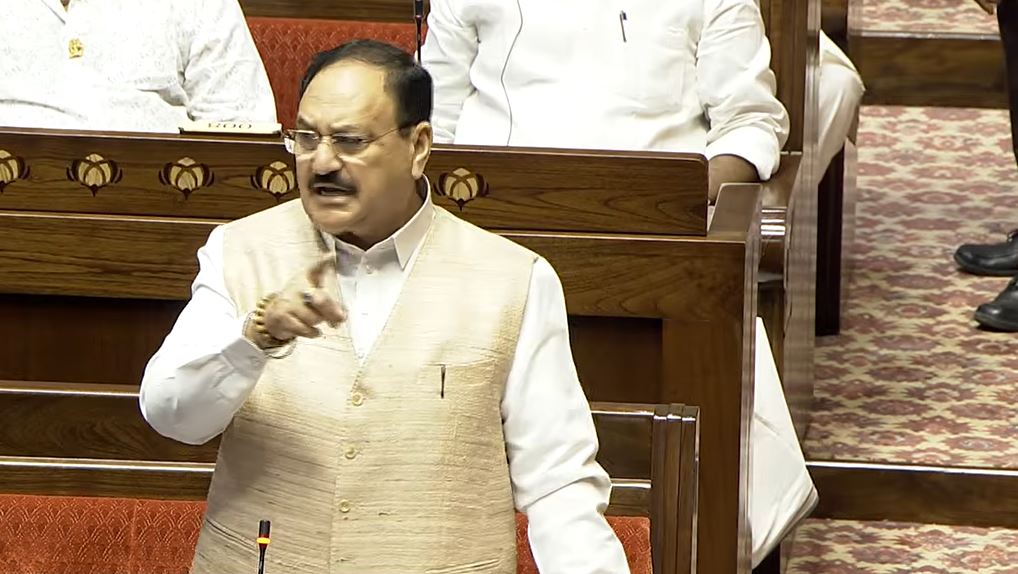 ਰਾਜ ਸਭਾ ''ਚ ਪੱਛਮੀ ਏਸ਼ੀਆ ਦੇ ਹਾਲਾਤ ''ਤੇ ਹੰਗਾਮਾ, ਵਾਕਆਊਟ ''ਤੇ ਜੇ.ਪੀ. ਨੱਡਾ ਨੇ ਵਿਰੋਧੀ ਧਿਰ ਨੂੰ ਦੱਸਿਆ ''ਗੈਰ-ਜ਼ਿੰਮੇਵਾਰ''