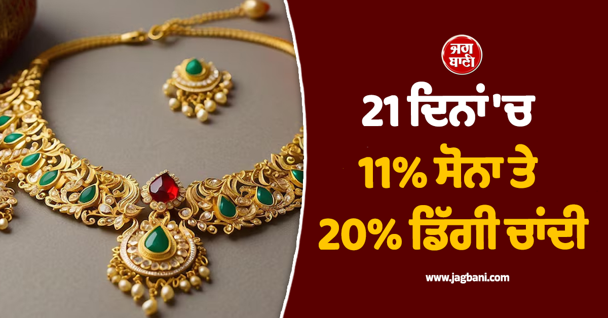 21 ਦਿਨਾਂ ''ਚ 11% ਸੋਨਾ ਤੇ 20% ਡਿੱਗੀ ਚਾਂਦੀ, ਮਾਹਰਾਂ ਨੇ ਨਿਵੇਸ਼ਕਾਂ ਨੂੰ ਦਿੱਤੀ ਇਹ ਸਲਾਹ