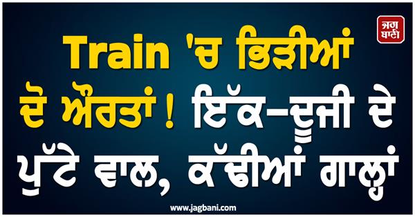 women fight train video viral