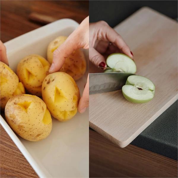 do apples and potatoes turn black after cutting 