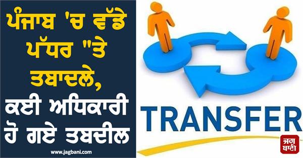 transfers in punjab transfers of officers