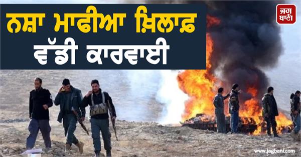 action against drug mafia in afghanistan