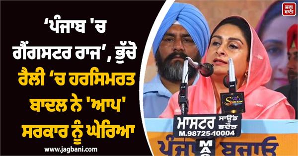 harsimrat badal attacks aap government at bhucho rally