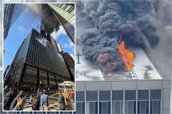 massive fire breaks out in new york building