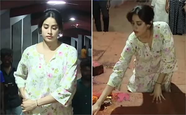 janhvi kapoor arrives at tirumala temple barefoot on her birthday