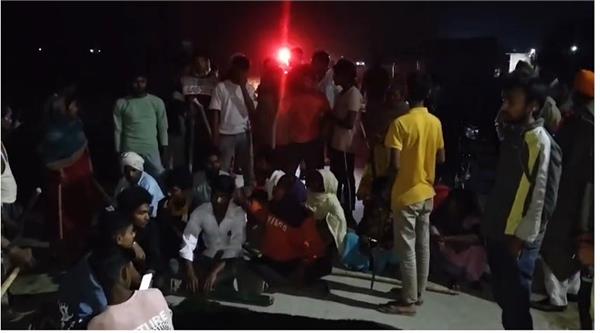 boy  wild animal  attack  villagers  road jam