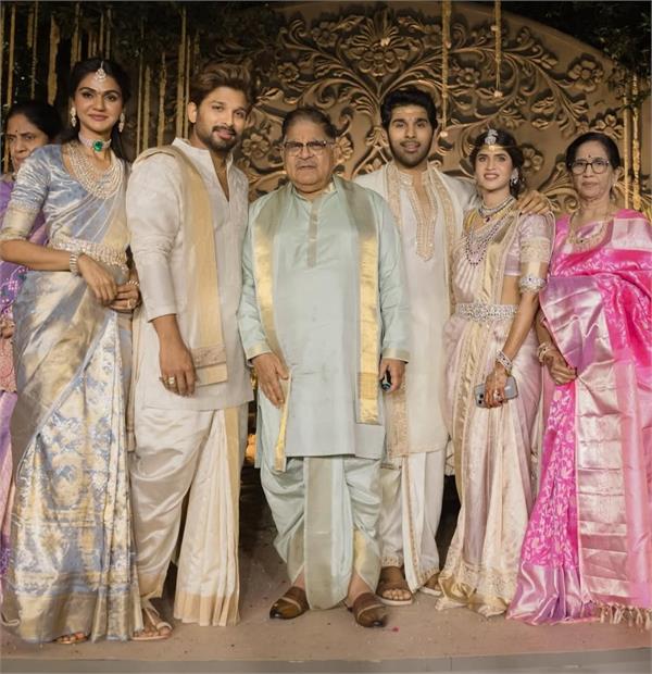 allu arjun says   welcome to the allu family   to his new sister in law nayanika