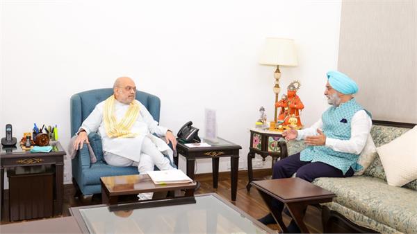 delhi lieutenant governor taranjit singh sandhu meets amit shah