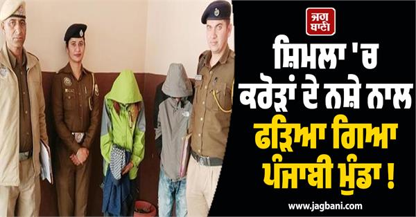 punjabi boy caught with drugs worth crores in shimla
