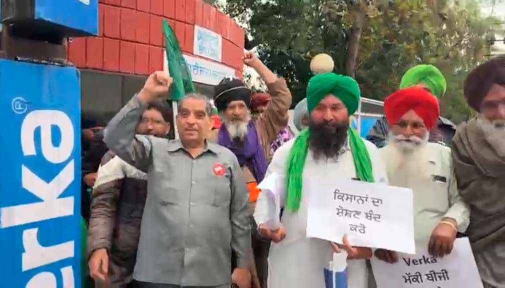 ਵੇਰਕਾ ਮਿਲਕ ਪਲਾਂਟ ਦੇ ਬਾਹਰ ਕਿਸਾਨਾਂ ਦਾ ਰੋਸ ਪ੍ਰਦਰਸ਼ਨ! ਮੱਕੀ ਬੀਜ ਘਪਲੇ ਨੂੰ ਲੈ ਕੇ ਕੀਤੀ CBI ਜਾਂਚ ਦੀ ਮੰਗ