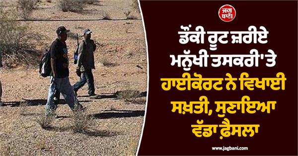 high court strict action on human trafficking via donkey route 