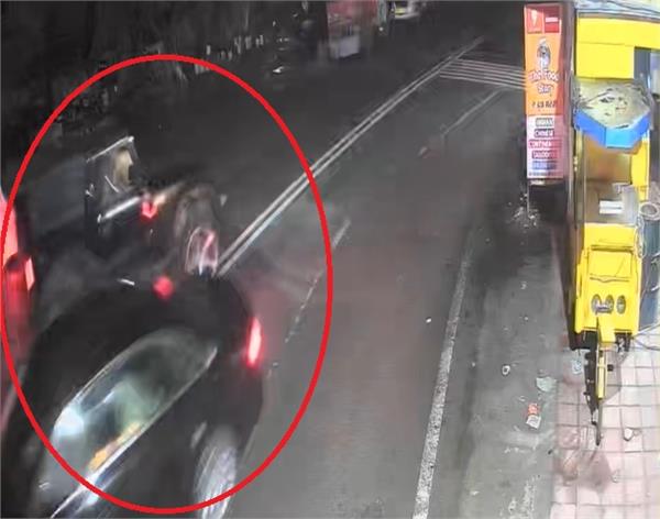 accident in jalandhar  s ppr market  audi hits thar  cctv comes to light