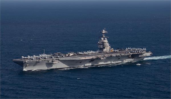 uss gerald r ford caught fire us naval forces iran war red sea