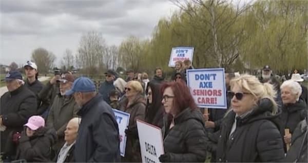 protest in delta to stop project being built for elderly care