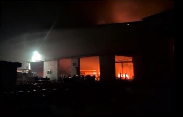 massive fire breaks out in agro factory on sunam road