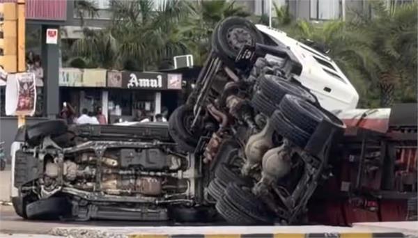 chemical tanker overturns again in jaipur