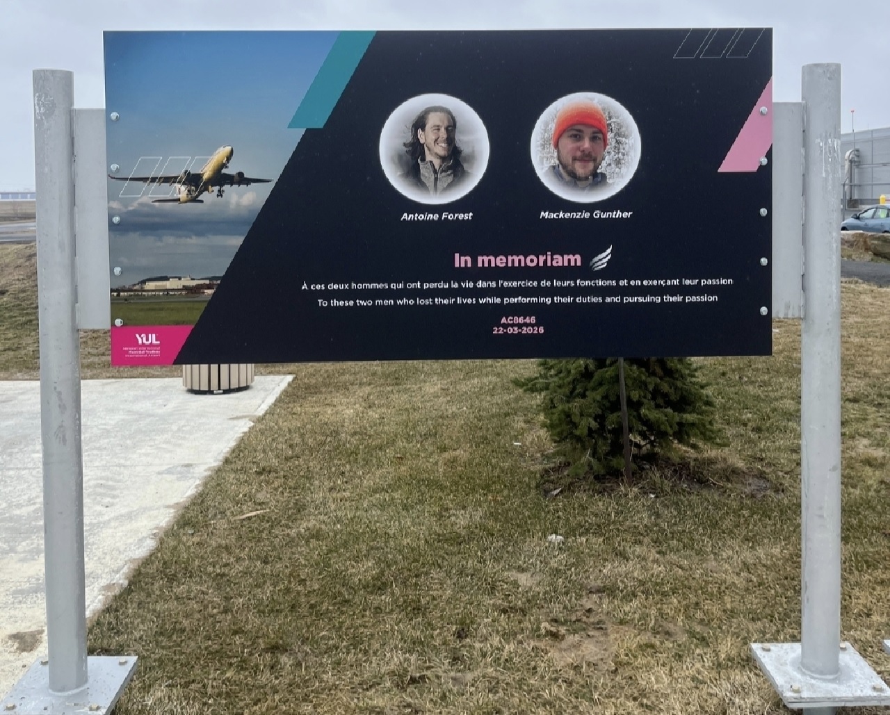 ਲਾਗੁਆਰਡੀਆ ਹਾਦਸੇ ’ਚ ਮਾਰੇ ਗਏ ਪਾਇਲਟਾਂ ਦੀ ਯਾਦ ’ਚ ਮੋਂਟਰੀਅਲ ਹਵਾਈ ਅੱਡੇ ''ਤੇ ਸਮਾਰਕ ਸਥਾਪਿਤ