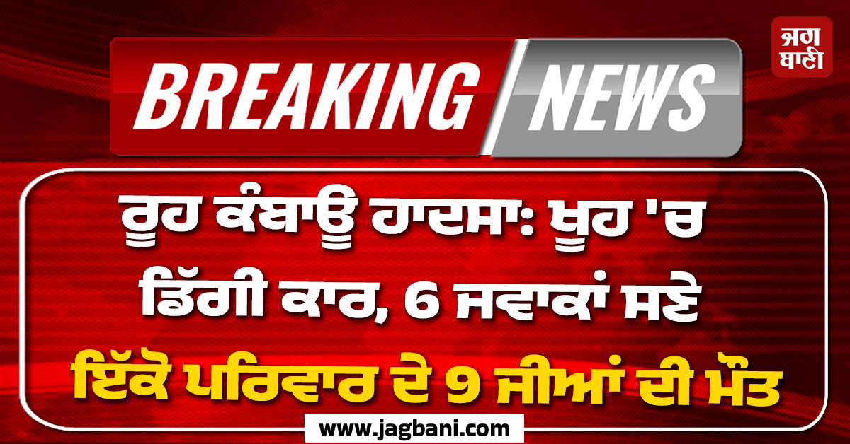 ਰੂਹ ਕੰਬਾਊ ਹਾਦਸਾ: ਖੂਹ ''ਚ ਡਿੱਗੀ ਕਾਰ, 6 ਜਵਾਕਾਂ ਸਣੇ ਇੱਕੋ ਪਰਿਵਾਰ ਦੇ 9 ਜੀਆਂ ਦੀ ਮੌਤ