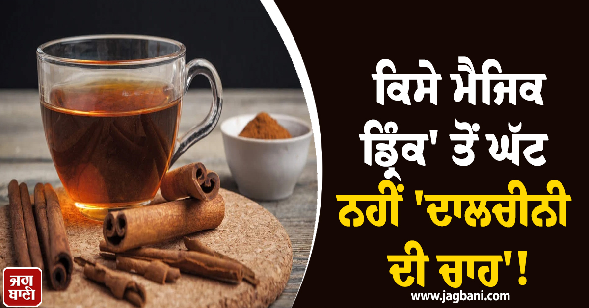 ਕਿਸੇ ਮੈਜਿਕ ਡ੍ਰਿੰਕ' ਤੋਂ ਘੱਟ ਨਹੀਂ 'ਦਾਲਚੀਨੀ ਦੀ ਚਾਹ'! ਰੋਜ਼ਾਨਾ ਇਕ ਕੱਪ ਪੀਣ ਨਾਲ ਮਿਲਣਗੇ ਇਹ 5 ਜਾਦੂਈ ਫਾਇਦੇ
