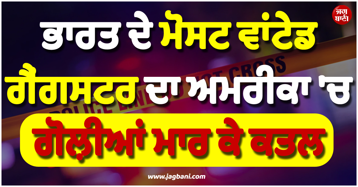 ਵੱਡੀ ਖ਼ਬਰ ; ਭਾਰਤ ਦੇ ਮੋਸਟ ਵਾਂਟੇਡ ਗੈਂਗਸਟਰ ਦਾ ਅਮਰੀਕਾ ''ਚ ਗੋਲ਼ੀਆਂ ਮਾਰ ਕੇ ਕਤਲ