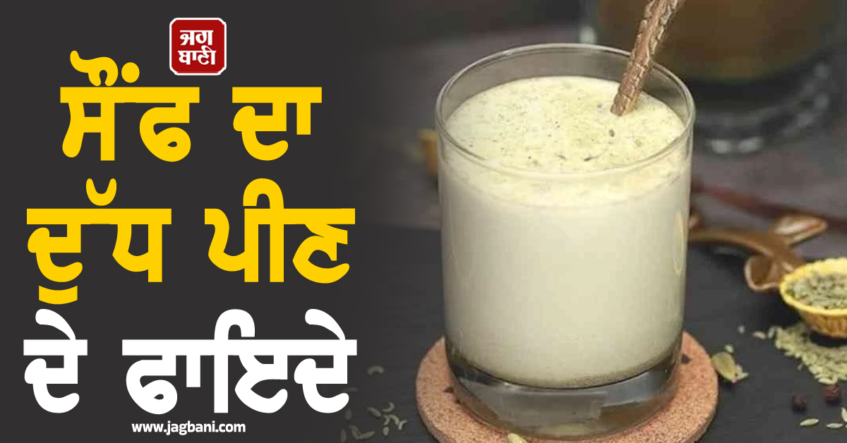 ਰਾਤ ਨੂੰ ਸੌਣ ਤੋਂ ਪਹਿਲਾਂ ਪੀਓ ਸੌਂਫ ਵਾਲਾ ਦੁੱਧ, ਅੱਖਾਂ ਦੀ ਰੌਸ਼ਨੀ ਤੋਂ ਲੈ ਕੇ ਪਾਚਨ ਤੱਕ ਮਿਲਣਗੇ ਬੇਮਿਸਾਲ ਫਾਇਦੇ