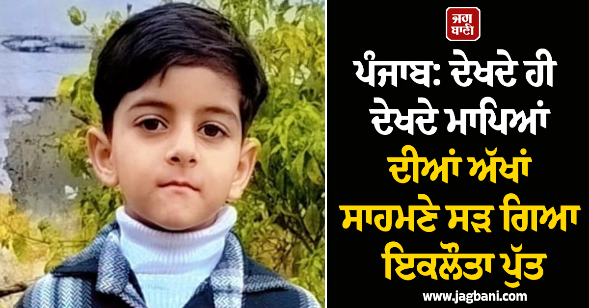 ਪੰਜਾਬ: ਦੇਖਦੇ ਹੀ ਦੇਖਦੇ ਮਾਪਿਆਂ ਦੀਆਂ ਅੱਖਾਂ ਸਾਹਮਣੇ ਸੜ ਗਿਆ ਇਕਲੌਤਾ ਪੁੱਤ, ਤੜਫ-ਤੜਫ ਕੇ ਨਿਕਲੀ ਜਾਨ