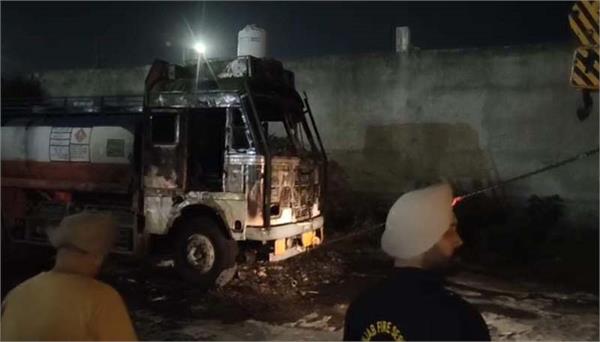 three indian oil tankers catch fire in jalandhar