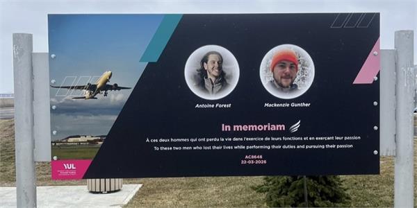 montreal airport in memory of pilots killed in laguardia crash