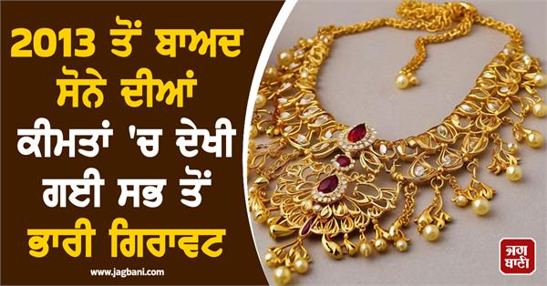 13 year record broken  gold prices post worst performance since 2013