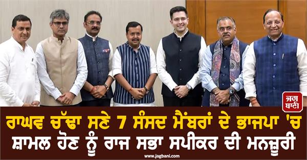 raghav chadha  bjp  rajya sabha  speaker  mp