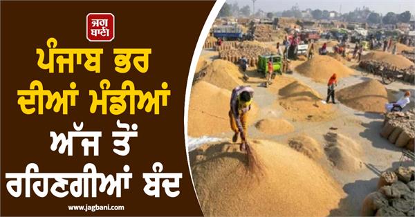 markets across punjab to remain closed from today