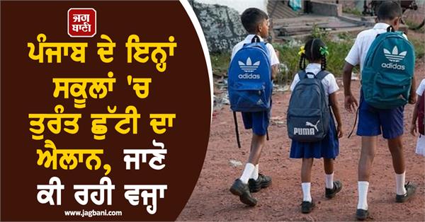 immediate holiday declared in these schools of punjab