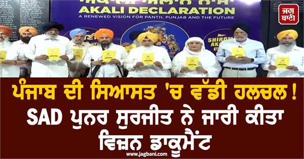 sad punar surjit releases vision document