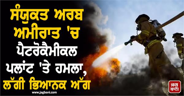 fire broken out at petrochemicals plant in uae